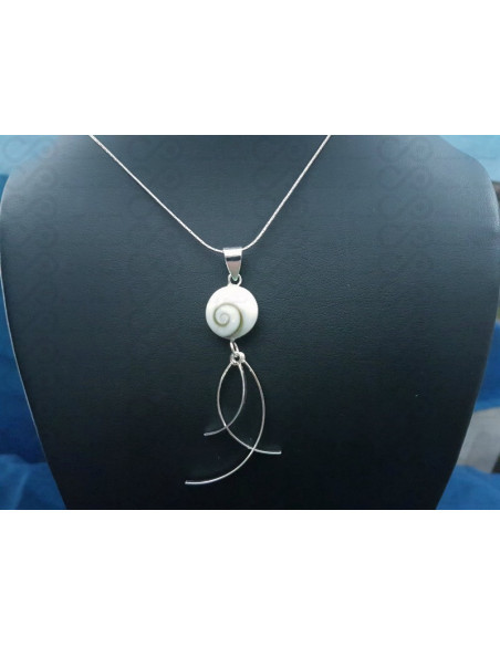 SP 0296 Pendant Shiva Eye Shell Silver