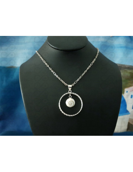 SP 0299 Pendant Shiva Eye Shell Silver