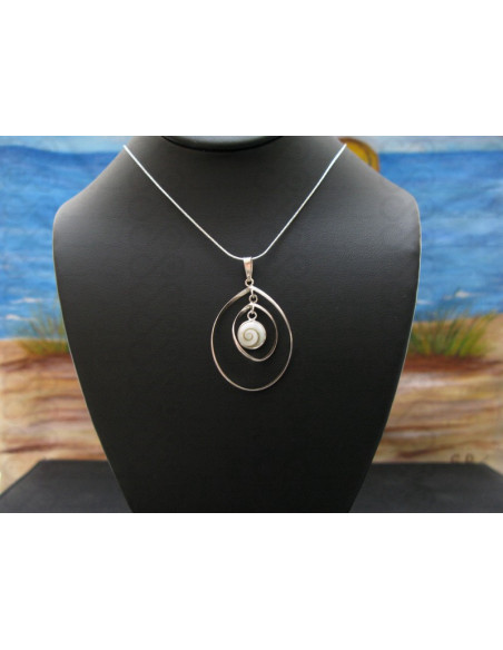 SP 0310 Pendant Shiva Eye Shell Silver