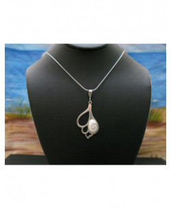 SP 0320 Pendant Shiva Eye Shell Silver