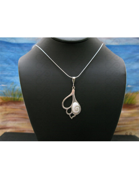 SP 0320 Pendant Shiva Eye Shell Silver