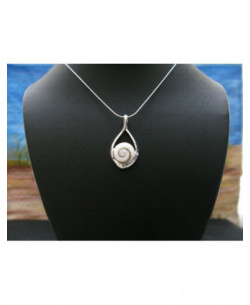 SP 0324 Pendant Shiva Eye Shell Silver