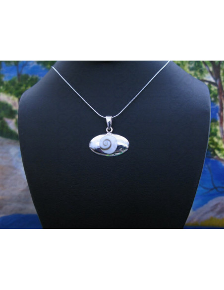 SP 0328 Pendant Shiva Eye Shell Silver