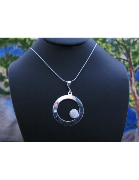 SP 0332 Pendant Shiva Eye Shell Silver