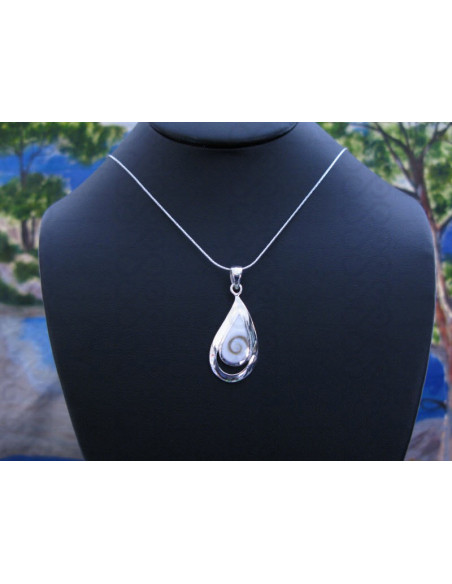 SP 0335 Pendant Shiva Eye Shell Silver