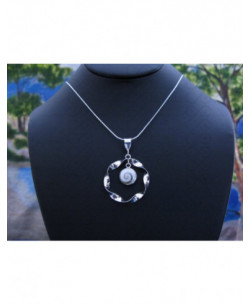 SP 0340 Pendant Shiva Eye Shell Silver