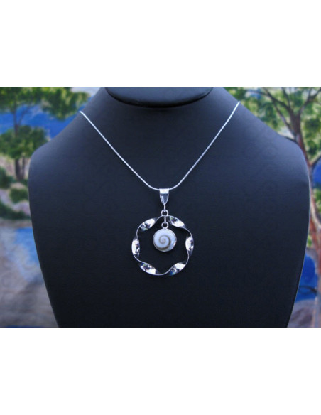 SP 0340 Pendant Shiva Eye Shell Silver