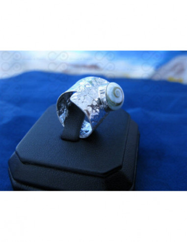 SR 0001 Ring Shiva Eye Shell Silver