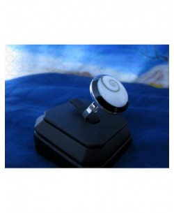 SR 0009 Ring Shiva Eye Shell Silver 2