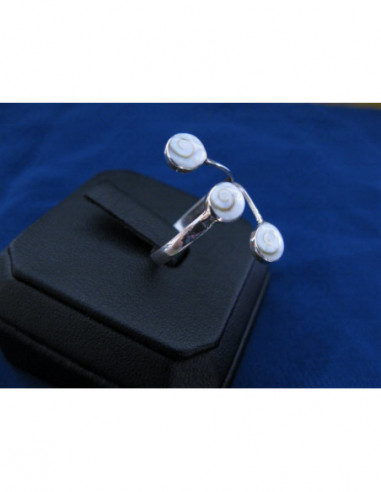 SR 0030 Ring Shiva Eye Shell Silver