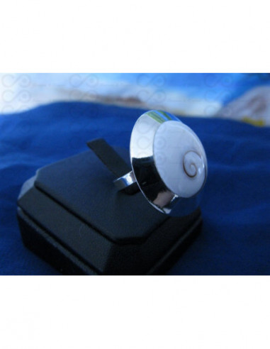SR 0043 Anel Olho Shiva Prata