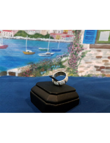 SR 0045 Ring Shiva Eye Shell Silver