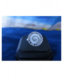 SR 0118 Ring Shiva Eye Shell Silver