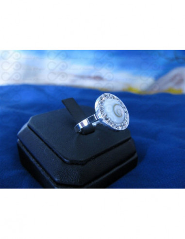 SR 0118 Ring Shiva Eye Shell Silver