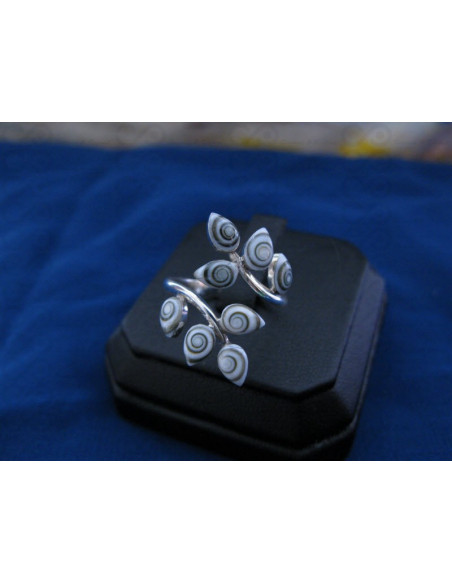 SR 0120 Ring Shiva Eye Shell Silver