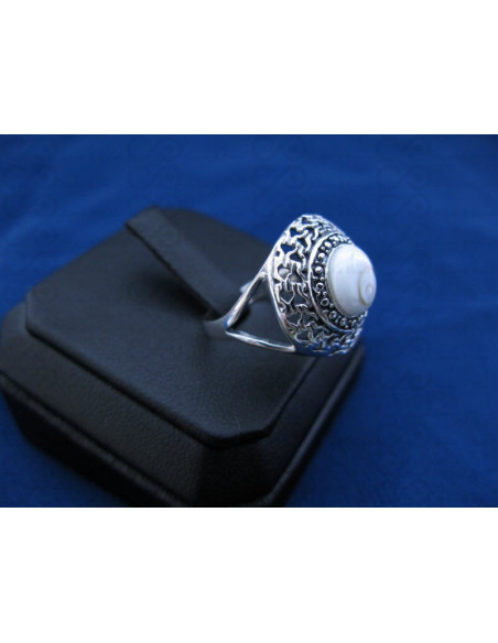 SR 0121 Ring Shiva Eye Shell Silver