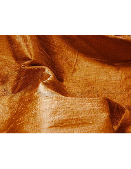 Golden Brown D073  Tissu de soie Dupioni