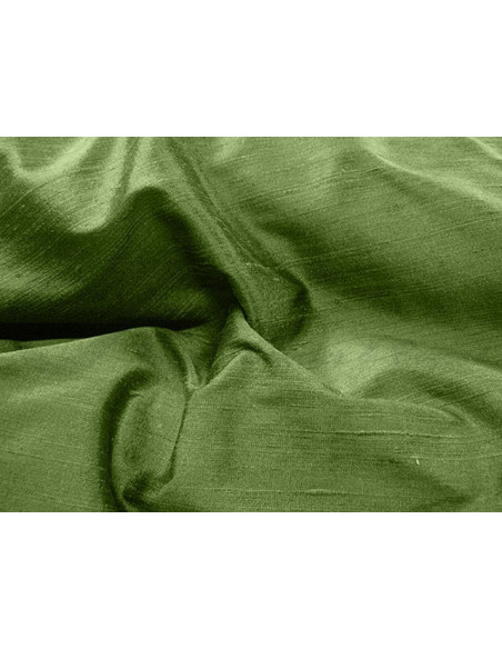 Dark olive green D170  Tissu de soie Dupioni