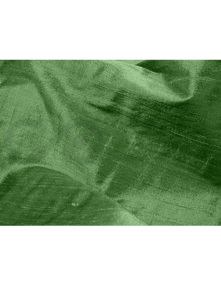 Fern green D173  Tissu de soie Dupioni