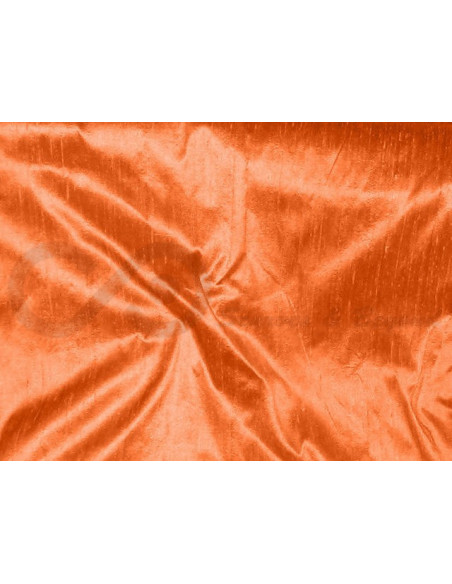 Deep carrot orange D249  Tissu de soie Dupioni