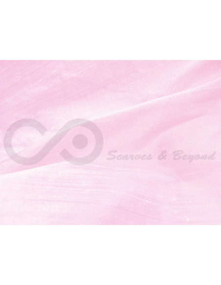 Pale pink D301 Шелковая ткань Дупиони