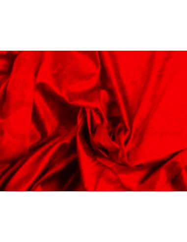 Red D335  Tissu de soie Dupioni