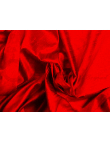Red D335  Tissu de soie Dupioni
