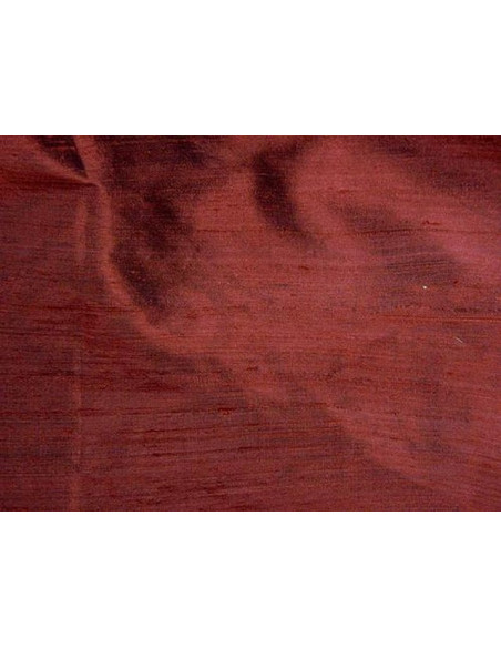 Sanguine Brown D337 Tecido de seda Dupioni