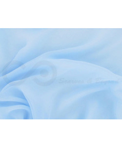 Blizzard blue C001 Tissu de mousseline de soie