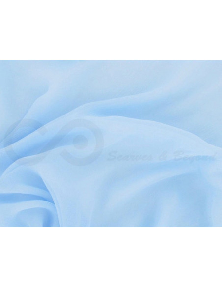 Blizzard blue C001 Tecido de chiffon de seda