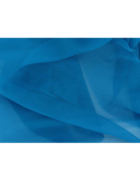 Cobalt C025  Tissu de mousseline de soie