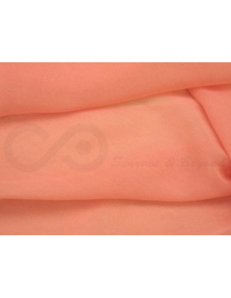 Salmon C066  Silk Chiffon Fabric