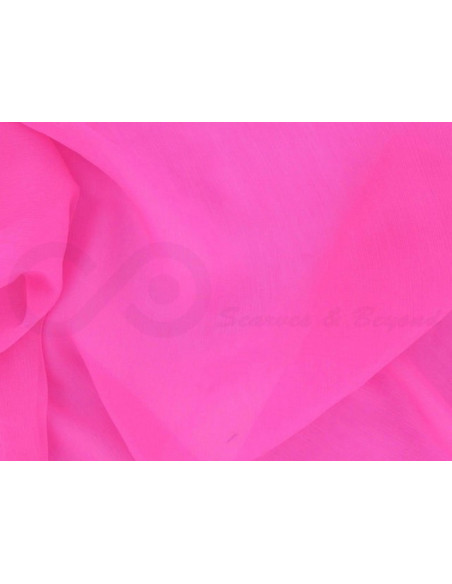 Hot pink C079  Tissu de mousseline de soie