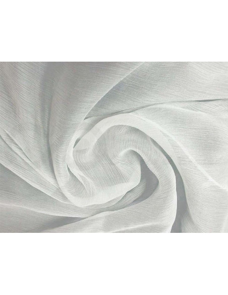 White off C119  Tecido de chiffon de seda