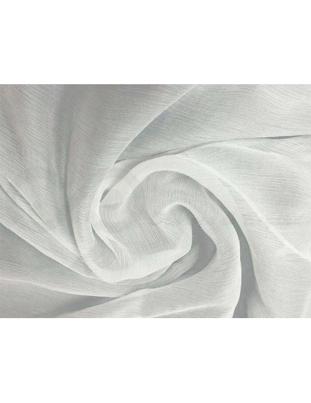 White off C119  Tissu de mousseline de soie