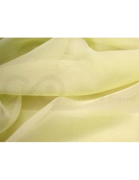 Pale goldenrod C131  Tecido de chiffon de seda