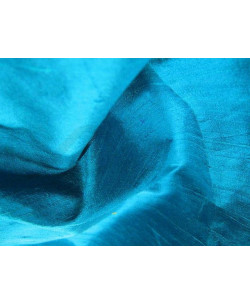 Pacific Blue S020 Tissu Shantung en soie