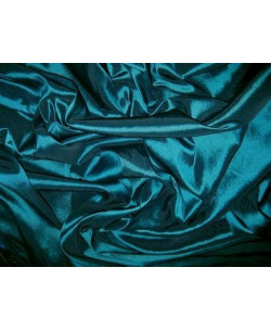 Teal Blue T043 Tissu en taffetas de soie