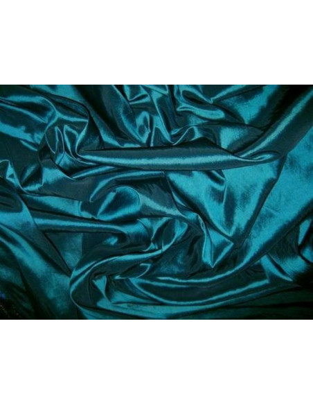 Teal Blue T043 Tecido de seda de tafetá
