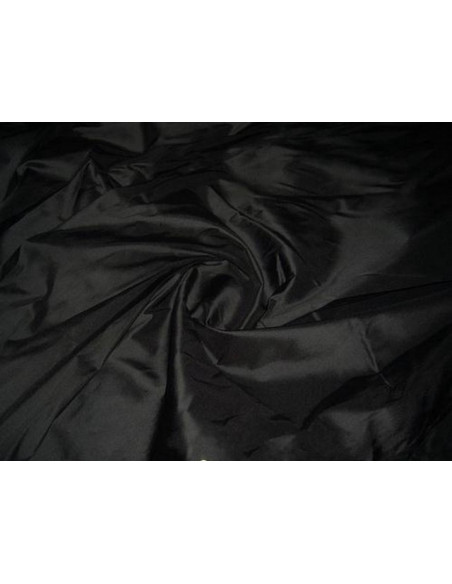 Black T148 Tecido de seda de tafetá