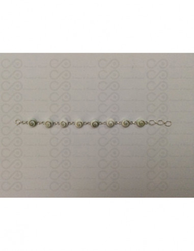 SB 0013 Pulseira Olho Shiva Prata