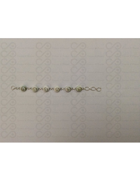 SB 0015 Braccialetto in Argento con Occhio di Shiva