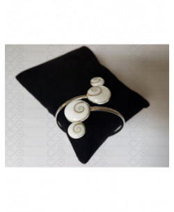 SB 0016 Pulseira Olho Shiva Prata