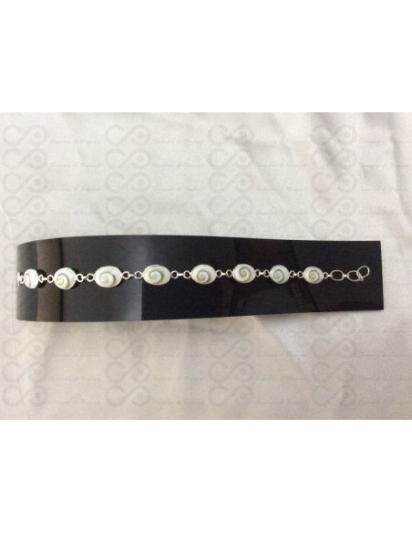 SB 0042 Pulseira Olho Shiva Prata