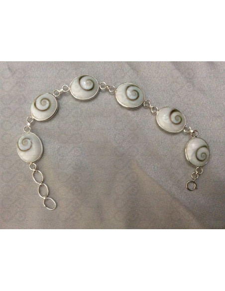 SB 0043 Bracelet Shiva Eye Silver