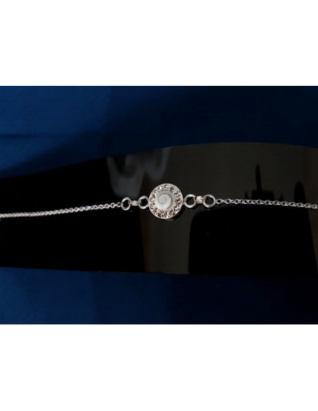 SB 0088 Pulseira Olho Shiva Prata