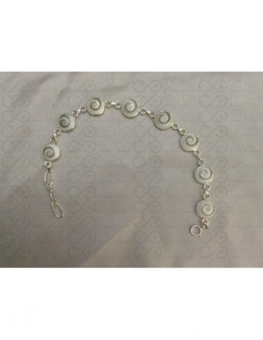 SB 0114 Pulseira Olho Shiva Prata