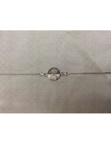 SB 0117 Braccialetto in Argento con Occhio di Shiva