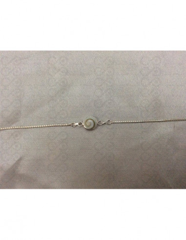 SB 0127 Pulseira Olho Shiva Prata