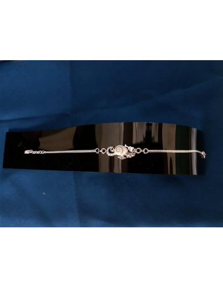 SB 0143 Pulseira Olho Shiva Prata